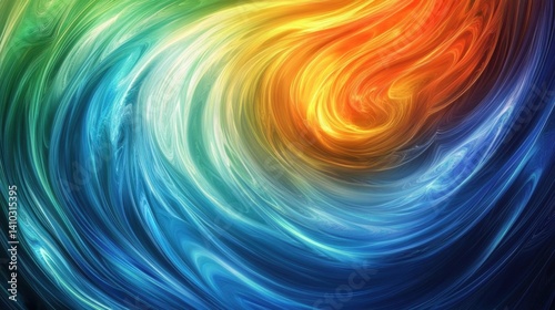 Colorful Abstract Wave Pattern in Vibrant Swirling Design