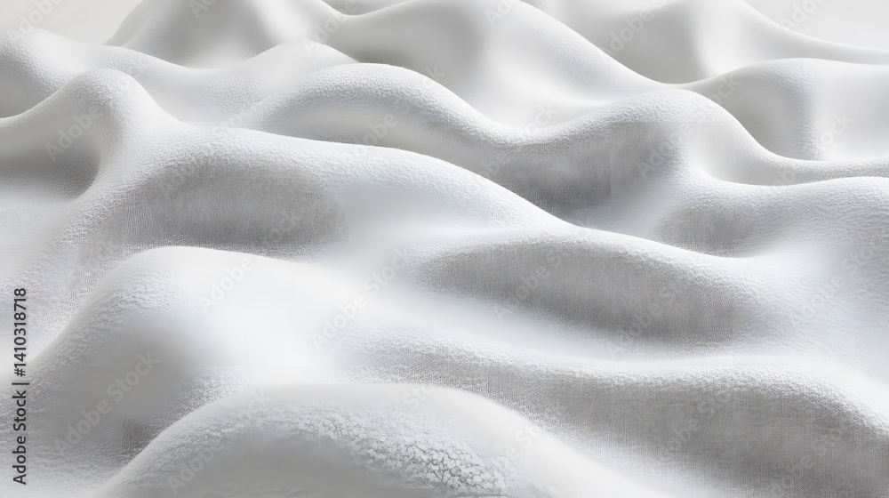 Obraz premium Abstract White Fabric Texture Background Soft Waves