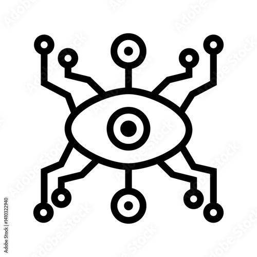 AI Eye with Network Icon
