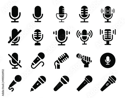 Clean and modern vector microphone icon – perfect for audio, podcast, and music themes