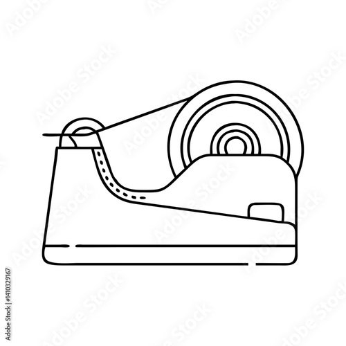 tape dispenser icon, tape dispenser vector illustration-simple illustration of tape dispenser, perfect for tape dispenser logos and icons