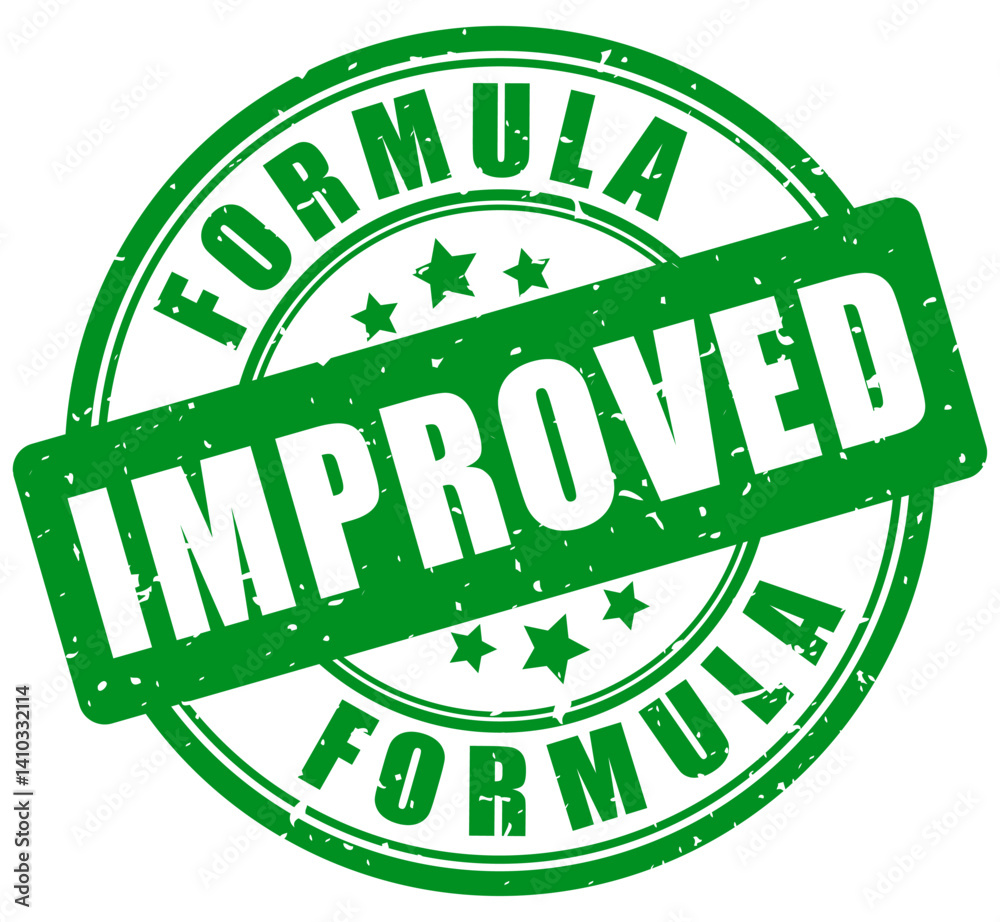 Improved formula green rubber stamp
