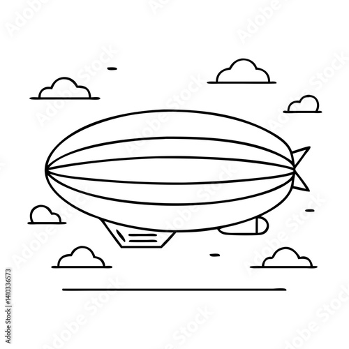 blimp icon, blimp vector illustration-simple illustration of blimp, perfect for blimp logos and icons