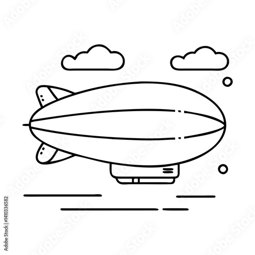 blimp icon, blimp vector illustration-simple illustration of blimp, perfect for blimp logos and icons