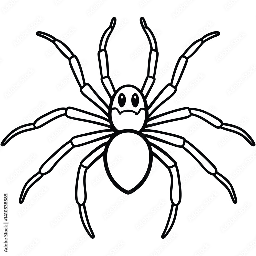 Brown Recluse Spider illustration flat vector design Brown Recluse Spider illustration flat vector design