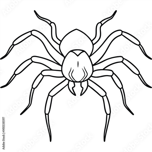 Brown Recluse Spider illustration flat vector design photo