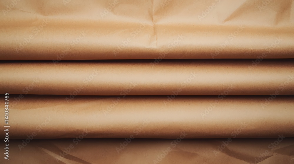 Abstract brown paper surface featuring folds, texture, and neutral color palette for graphic design projects.
