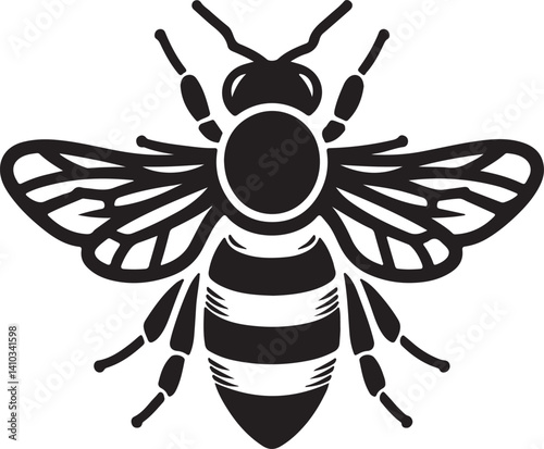 Bee Flying Vector Art, Honeybee Illustrations & Nature Flight Graphics