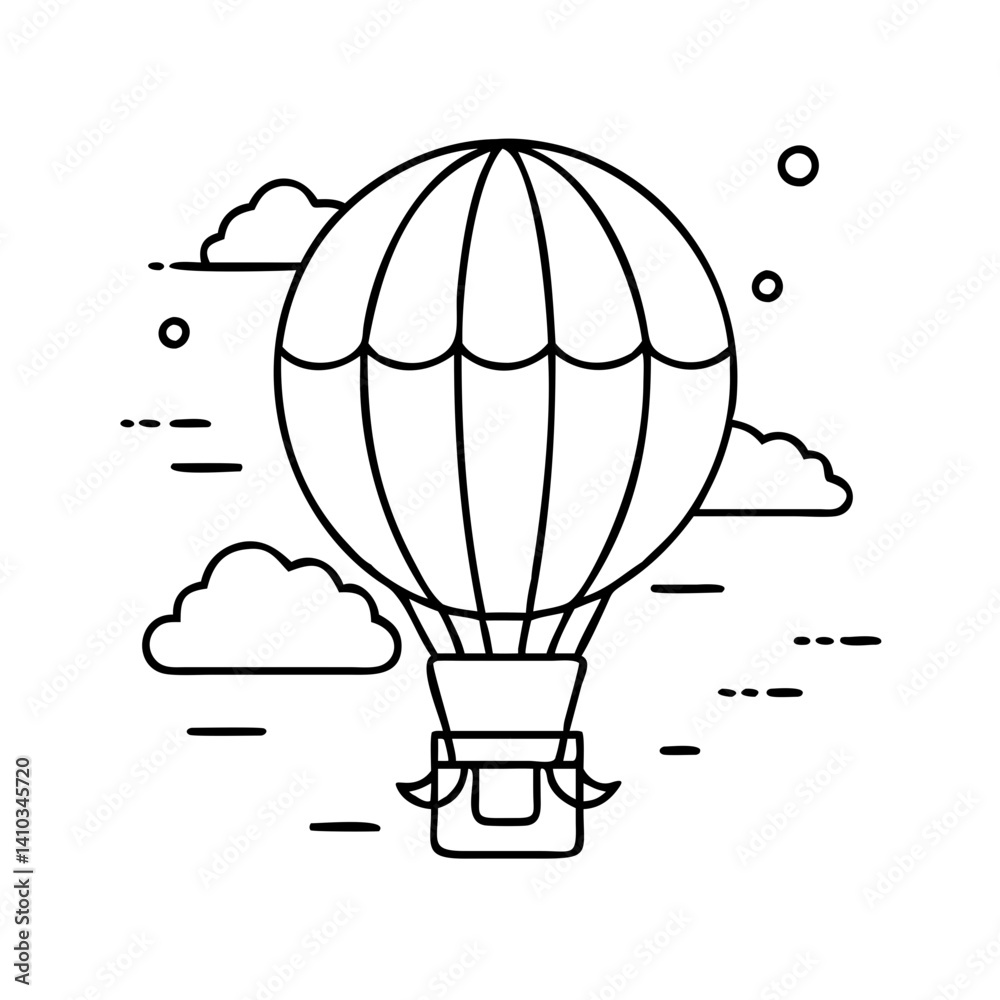Obraz premium hot air balloon icon, hot air balloon vector illustration-simple illustration of hot air balloon, perfect for hot air balloon logos and icons