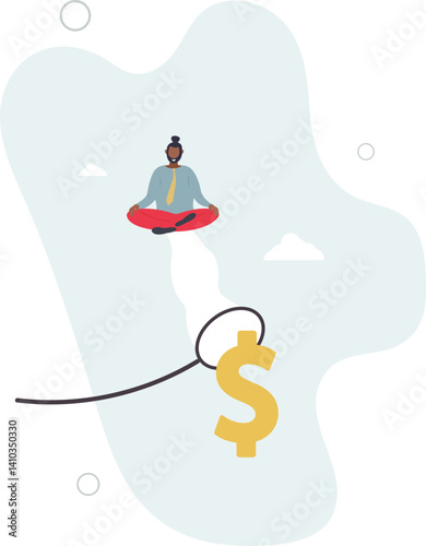 Catch bargain stock earning, investment opportunity with high profit return, get rich by earn more money and income concept.flat character life .