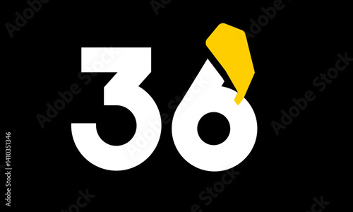 excavation number yellow logo simple modern unique