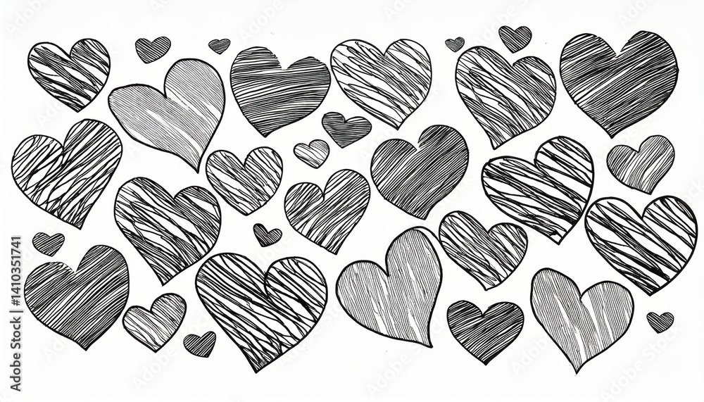 Heart icons in different sizes