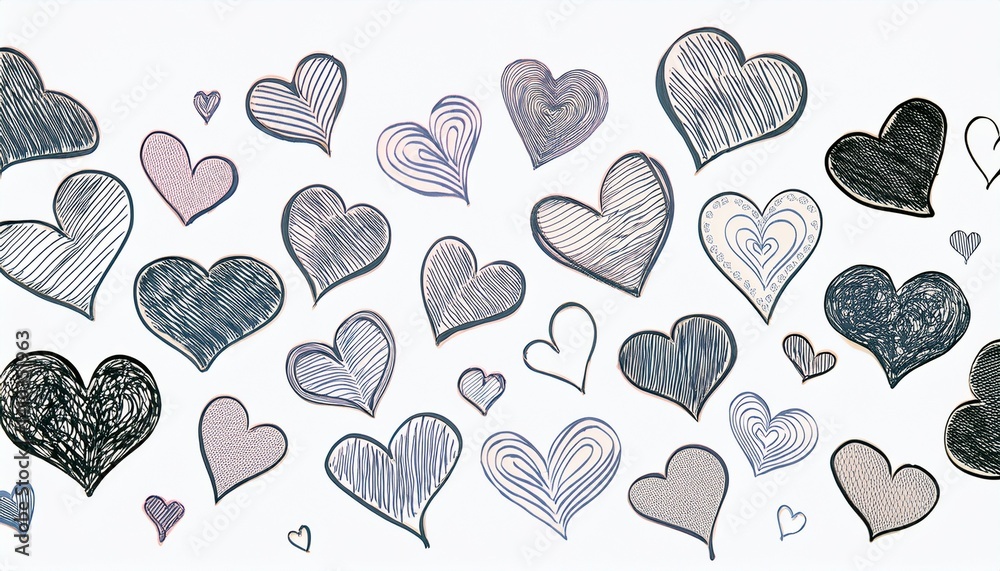 Heart icons in different sizes