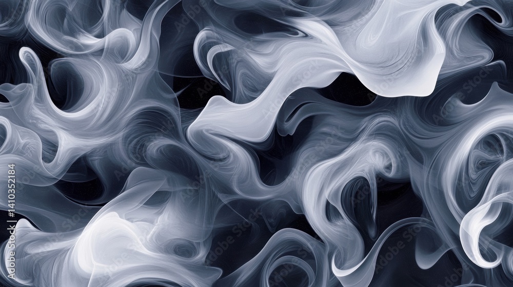 Fototapeta premium Abstract Artwork Featuring Flowing Lines and Swirling Smoke