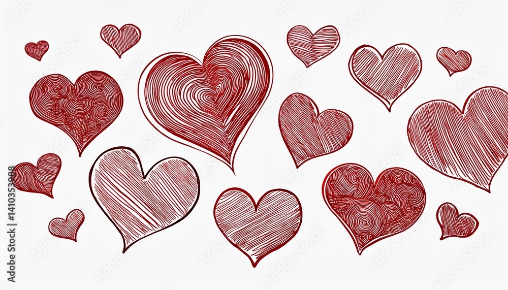 Heart icons in different sizes