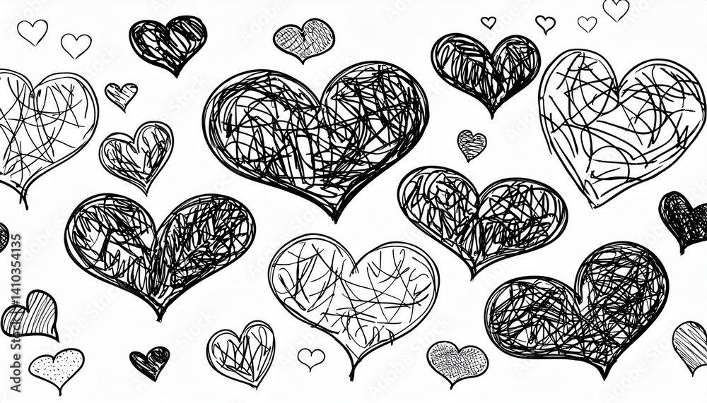 Heart icons in different sizes