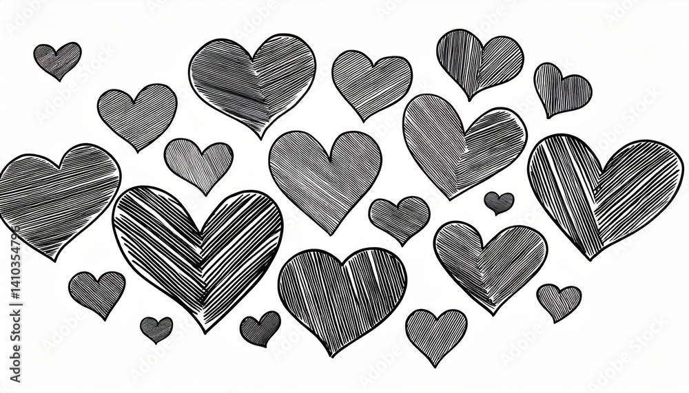 Heart icons in different sizes