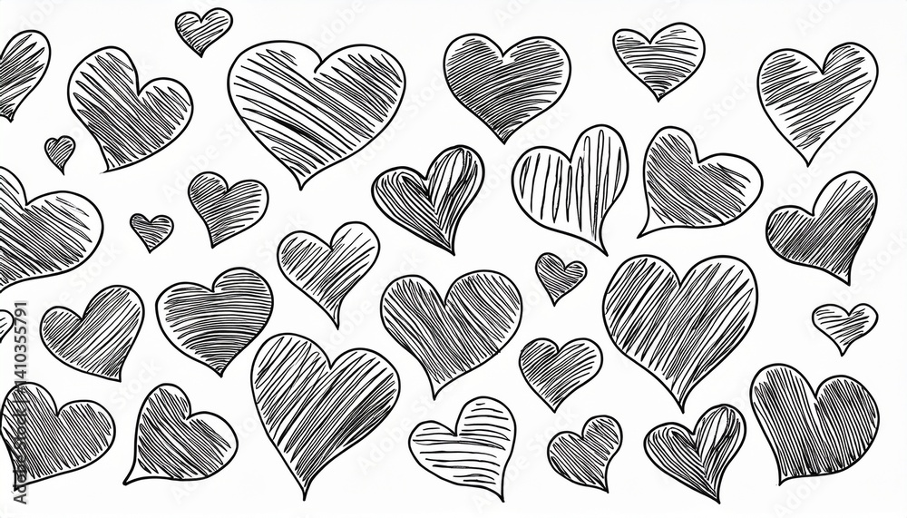 Heart icons in different sizes