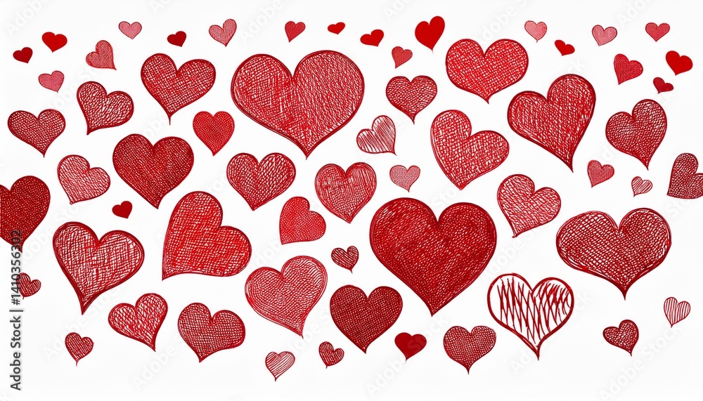 Heart icons in different sizes