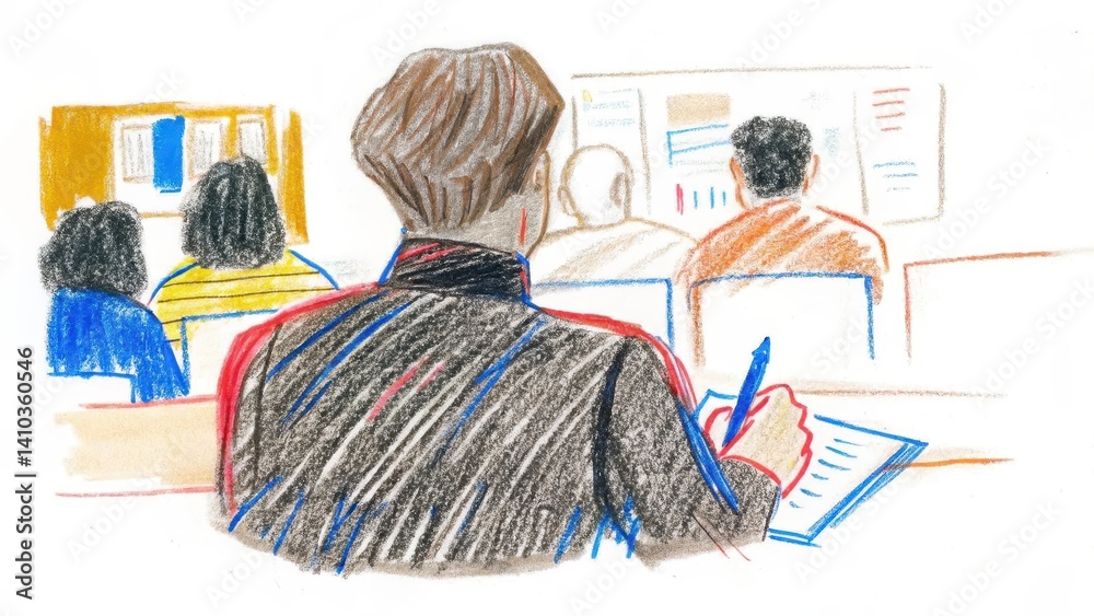 Attendee taking notes during a workshop session