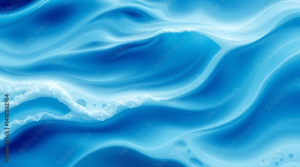 Obraz premium Blue Abstract Fluid Wave Background with Serene Motion