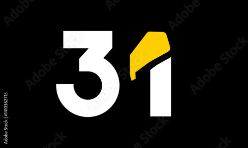 excavation number yellow logo simple modern unique