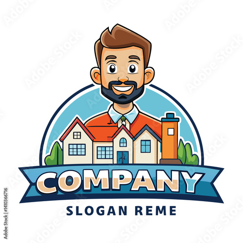 Friendly real estate company logo