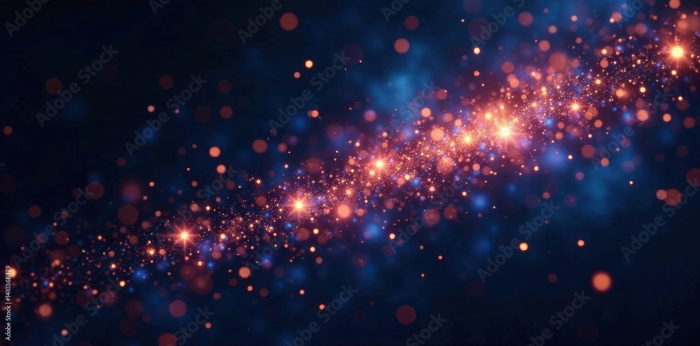 Fototapeta premium Twinkling stars on a black background, infinite darkness and endless sparkle, sparkles, twinkling, dark