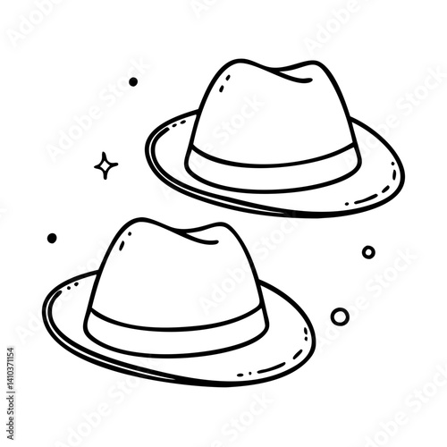 fedora hats icon, fedora hats vector illustration-simple illustration of fedora hats, perfect for fedora hats logos and icons