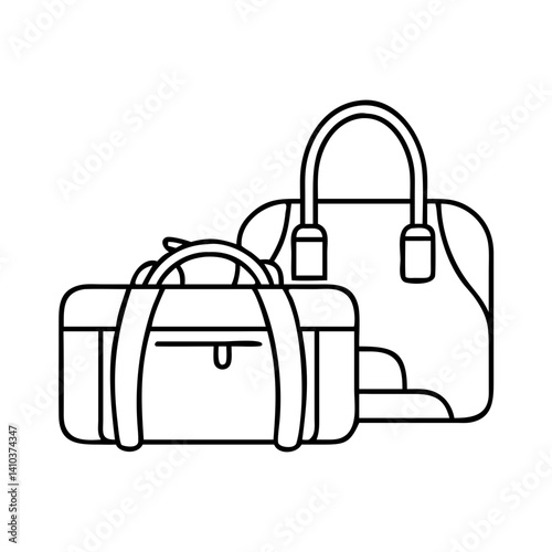 duffel bags icon, duffel bags vector illustration-simple illustration of duffel bags, perfect for duffel bags logos and icons