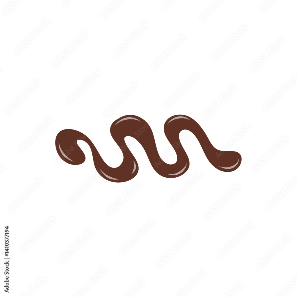 Chocolate sauce syrup drop. Vector illustration Chocolate sauce syrup drop. Vector illustration