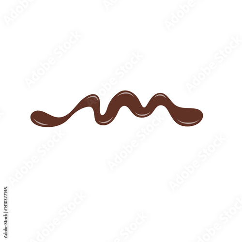 Chocolate sauce syrup drop. Vector illustration 