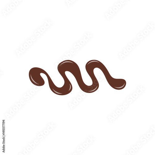 Chocolate sauce syrup drop. Vector illustration 