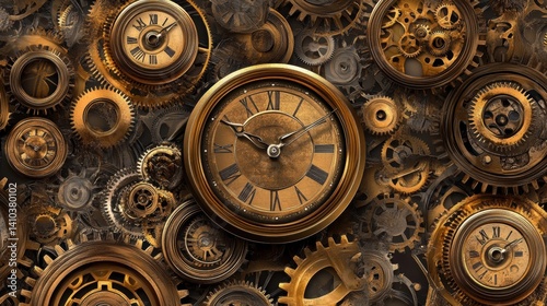 A clock made of gears.