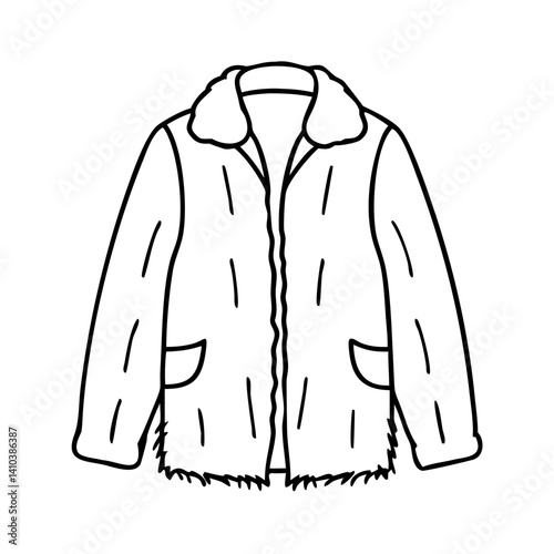 faux fur coat icon, faux fur coat vector illustration-simple illustration of faux fur coat, perfect for faux fur coat logos and icons