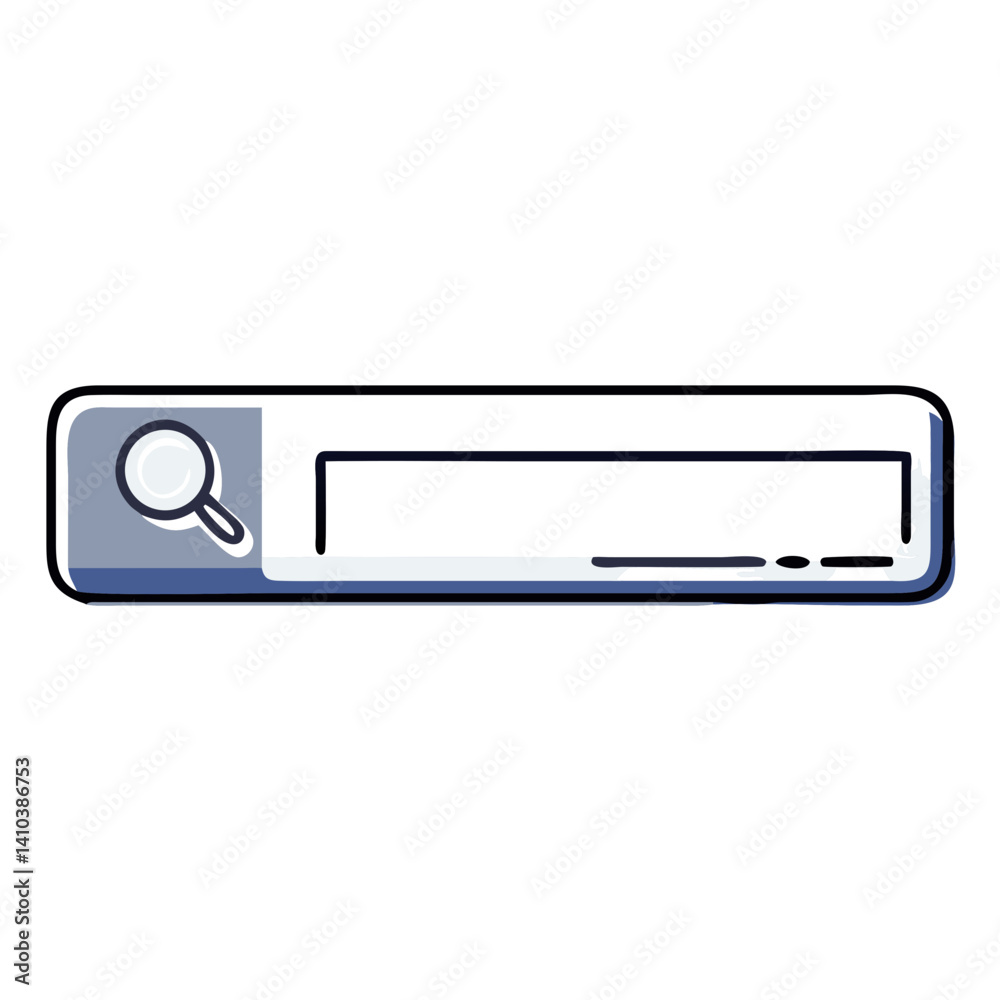 Fototapeta premium Search bar interface in flat style