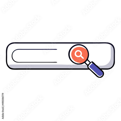 Search bar with magnifying glass icon