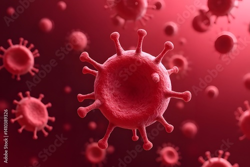 Scientific Visualization of Virus Infecting Blood Cells