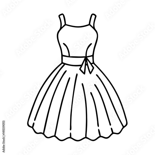 tulle dress icon, tulle dress vector illustration-simple illustration of tulle dress, perfect for tulle dress logos and icons