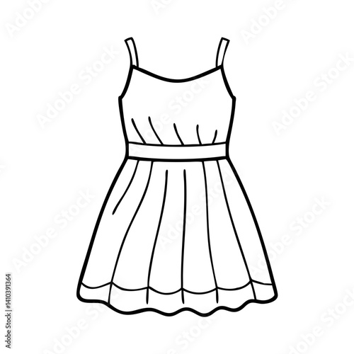 sundress icon, sundress vector illustration-simple illustration of sundress, perfect for sundress logos and icons