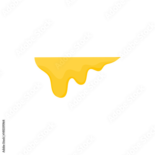 Melting cheese liquid drops. Vector illustration 