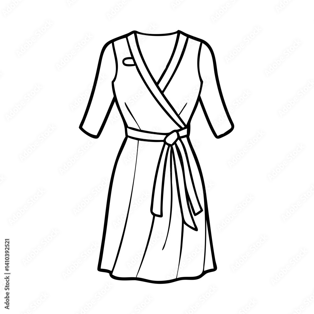 Obraz premium wrap dress icon, wrap dress vector illustration-simple illustration of wrap dress, perfect for wrap dress logos and icons