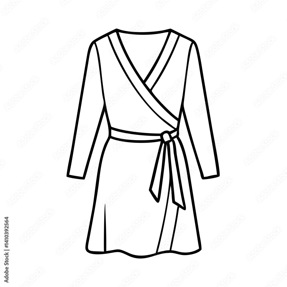 Obraz premium wrap dress icon, wrap dress vector illustration-simple illustration of wrap dress, perfect for wrap dress logos and icons