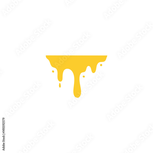Melting cheese liquid drops. Vector illustration 
