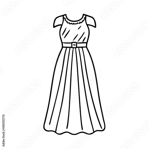 maxi dress icon, maxi dress vector illustration-simple illustration of maxi dress, perfect for maxi dress logos and icons