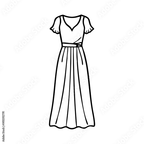 maxi dress icon, maxi dress vector illustration-simple illustration of maxi dress, perfect for maxi dress logos and icons