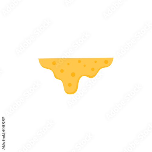 Melting cheese liquid drops. Vector illustration 