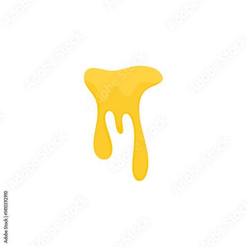 Melting cheese liquid drops. Vector illustration 
