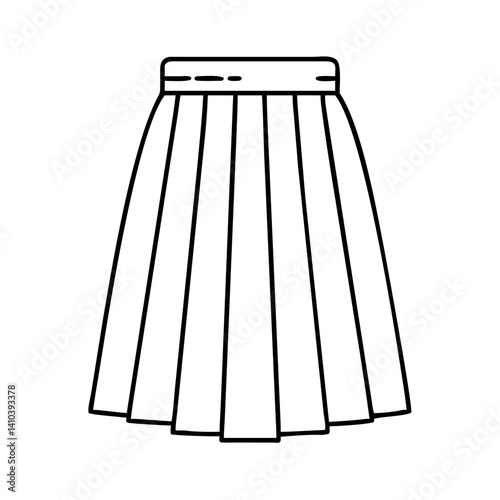 midi skirt icon, midi skirt vector illustration-simple illustration of midi skirt, perfect for midi skirt logos and icons