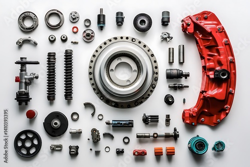 Car parts collage automotive components